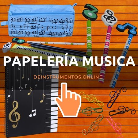 Papelería Musical y Regalos con Motivos Musicales Papelería musical, tienda de música. Agendas, libretas, lápices, carpetas, estuches, clips