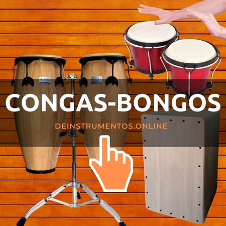 el bongo, bongó o los bongos las congas son instrumentos de percusión de la familia de los membráfonos en la tienda de musica deinstrumentos.online